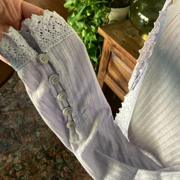 Free People Button-Up Jersey Top - Picture 3 of 6